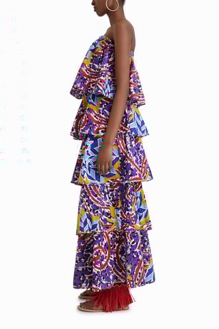 Strapless Jurk Paars