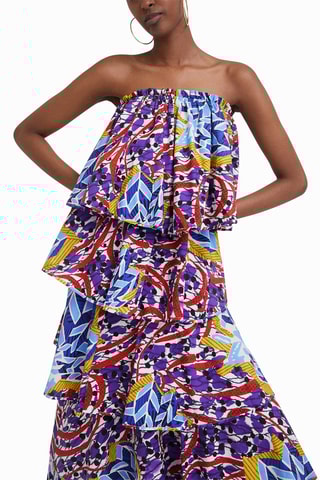 Strapless Jurk Paars