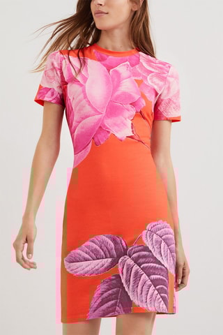 Korte Jurk Oranje en Roze