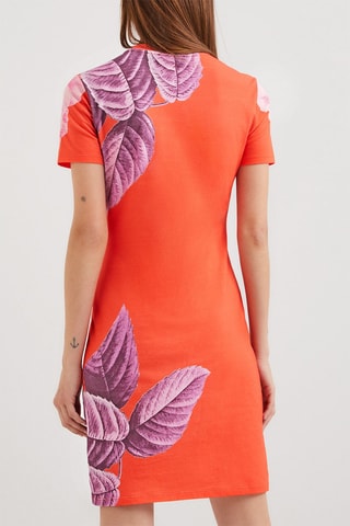 Korte Jurk Oranje en Roze