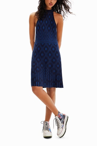 Jurk - Marineblauw en Zwart