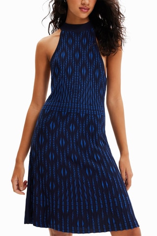 Jurk - Marineblauw en Zwart
