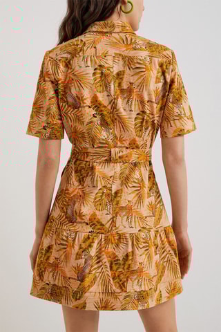 Blouse-jurk Beige en Oranje