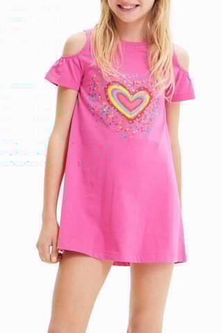 Korte jurk regular - Roze
