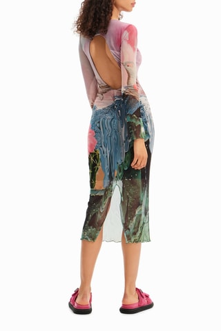 Lange Jurk Slim - Roze
