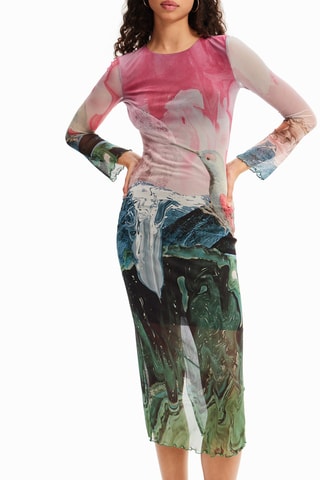 Lange Jurk Slim - Roze
