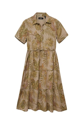 Blouse-jurk Beige en Groen