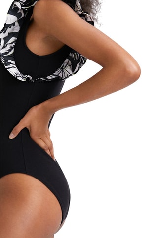 Asymmetrische Bodysuit Zwart