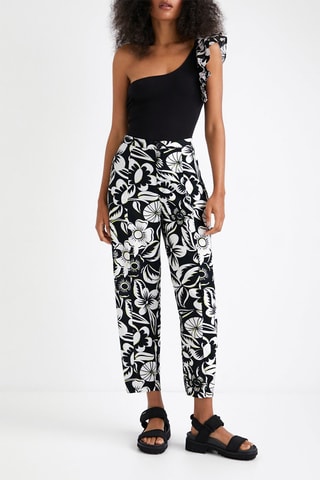 Asymmetrische Bodysuit Zwart