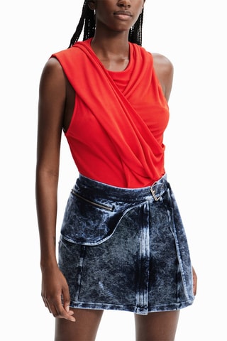 Bodysuit met Capuchon - Rood