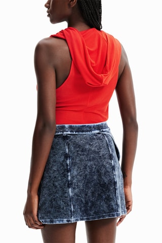 Bodysuit met Capuchon - Rood