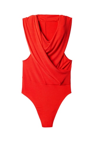 Bodysuit met Capuchon - Rood