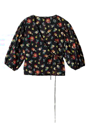 Wikkelblouse - Zwart