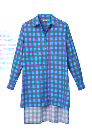Lange Blouse Lua - Turquoise