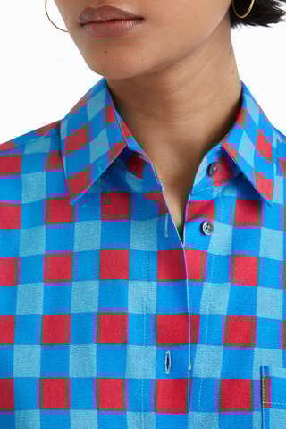 Lange Blouse Lua - Turquoise