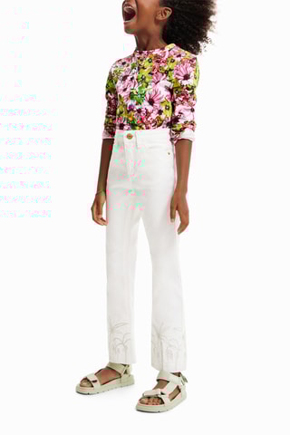 T-shirt - Roze en groen