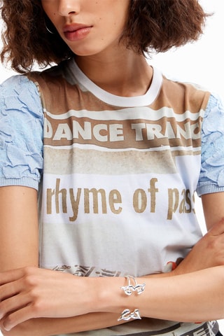 T-shirt - Bruin en Blauw