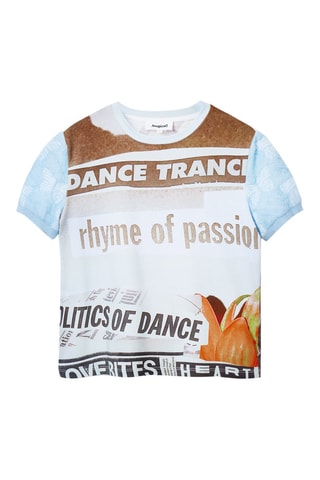 T-shirt - Bruin en Blauw