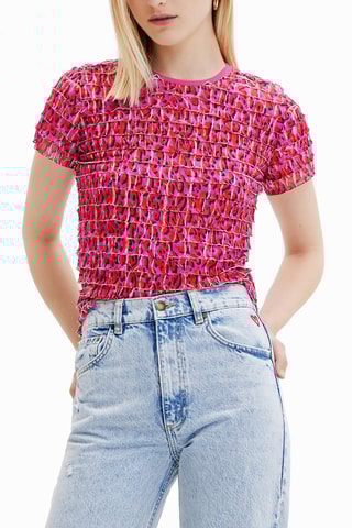 T-shirt slim Leo - Fuchsia