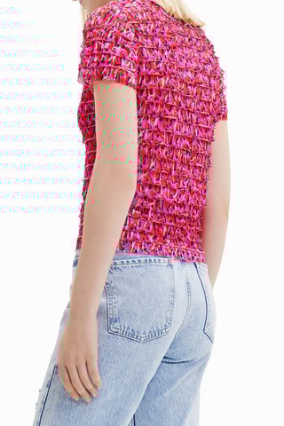 T-shirt slim Leo - Fuchsia