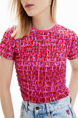 T-shirt slim Leo - Fuchsia