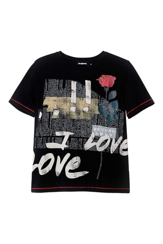 Slip T-shirt Rose - Zwart