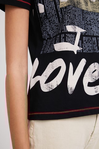 Slip T-shirt Rose - Zwart