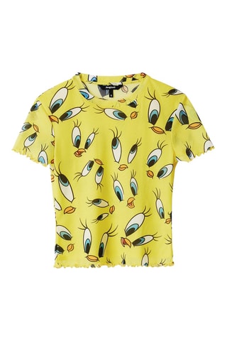 T-shirt Tweety & Sylvester Looney Tunes Métro- Geel