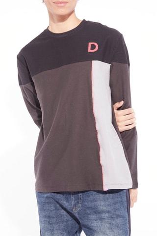 T-shirt Bruin en Wit
