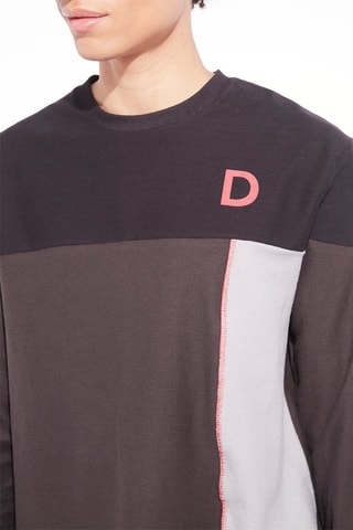 T-shirt Bruin en Wit