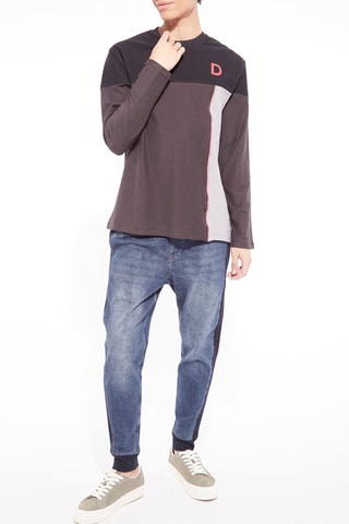 T-shirt Bruin en Wit