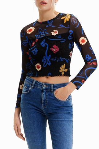 Kort T-shirt - Zwart