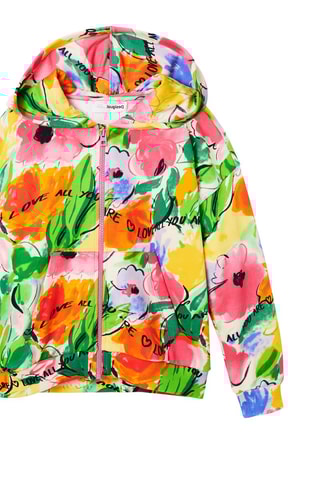 Sweater met Capuchon - Oranje en Roze