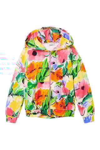 Sweater met Capuchon - Oranje en Roze
