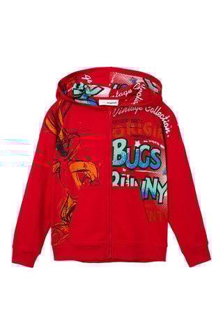 Sweater met Capuchon Bugs Bunny Looney Tunes - Rood