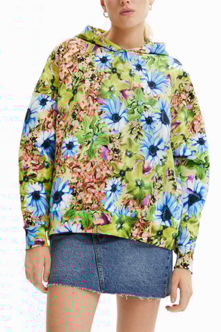 Sweater met Capuchon - Olijfgroen