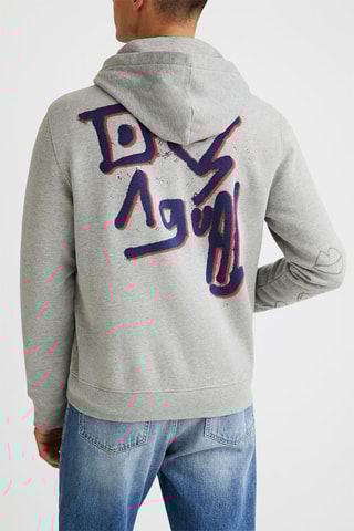 Sweater met Capuchon 
Gemêleerd Grijs