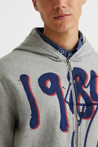Sweater met Capuchon 
Gemêleerd Grijs