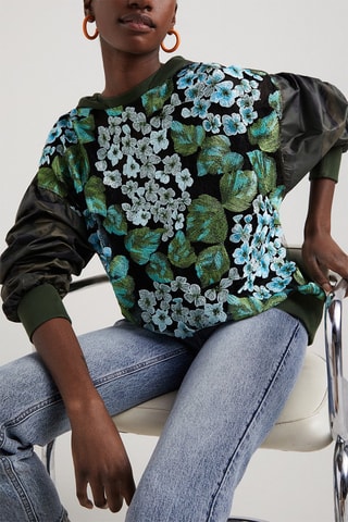 Sweater met Capuchon Kaki en Wit