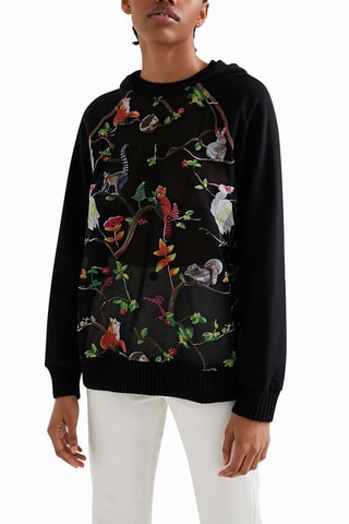 Sweater met Capuchon Zwart