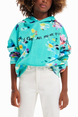 Sweater met Capuchon - Turquoise