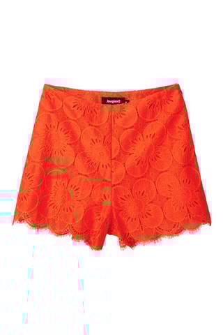 Kanten Short Hoge Taille - Rood
