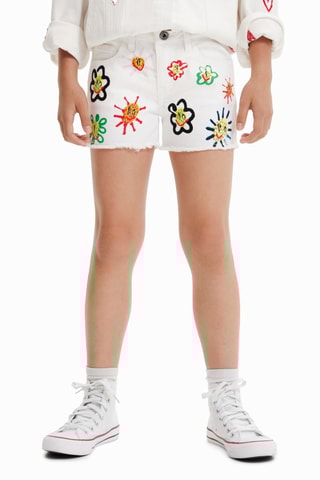 Spijkershort - Wit