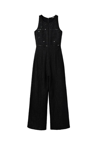 Jumpsuit 2 Materialen - Zwart