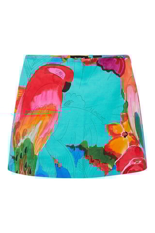 Minirok Turquoise en Roze