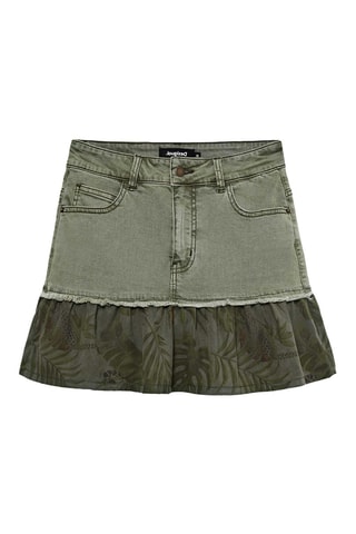 Skaterrok Hoge Taille Olivine - Kaki