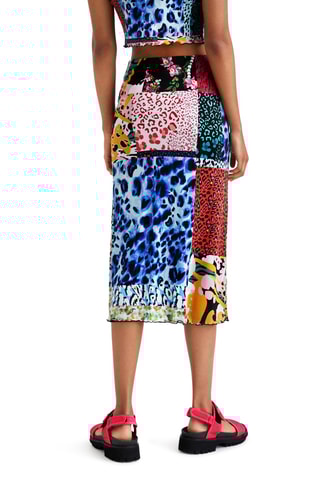 Rechte Rok Hoge Taille Rood