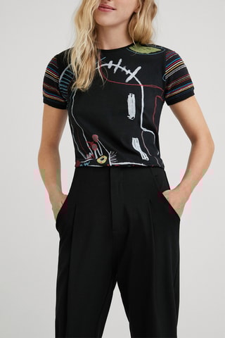7/8 Broek Regular Model - Zwart