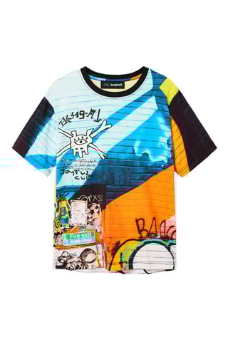 T-shirt - Blauw en Oranje