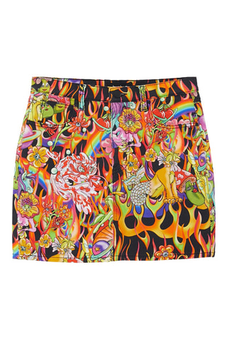 Minirok Hoge Taille - Zwart en Geel